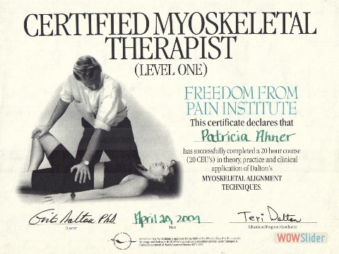 Myoskeletal Therapy Certificate